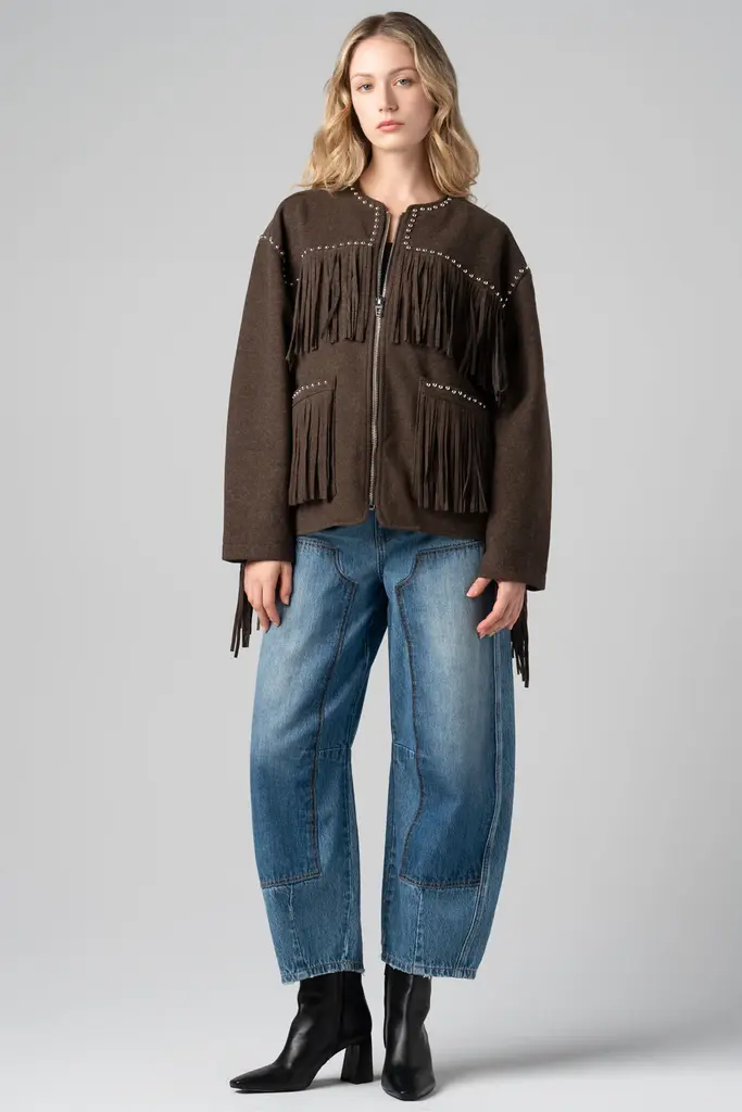 BlankNYC Fringe Shacket Jacket