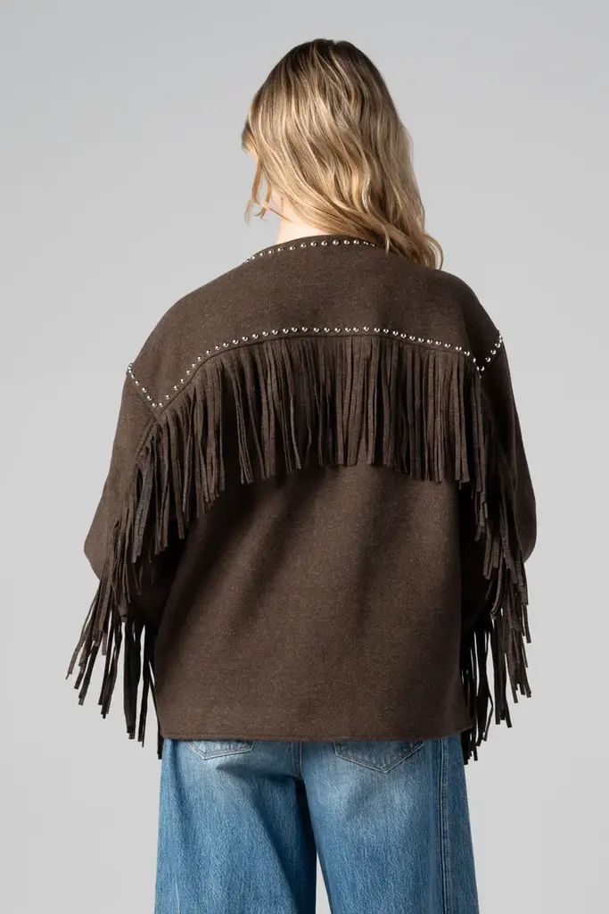 BlankNYC Fringe Shacket Jacket