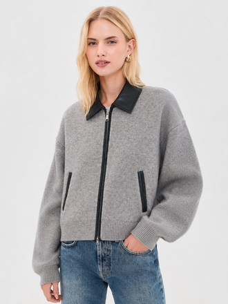 BlankNYC Sweater Bomber Jacket