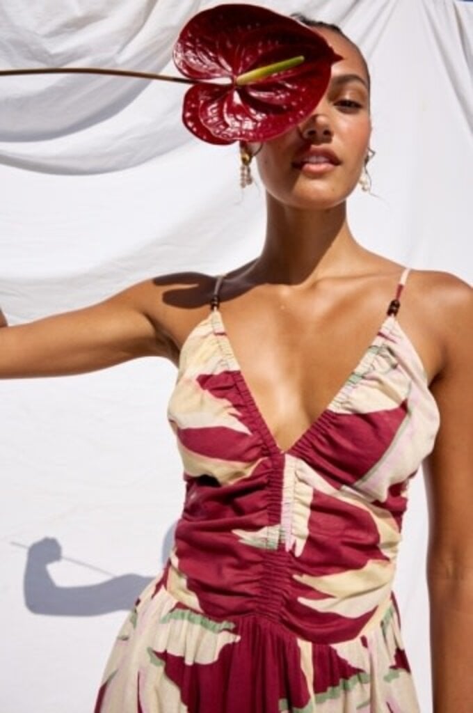 Rails Palm Dress -Red