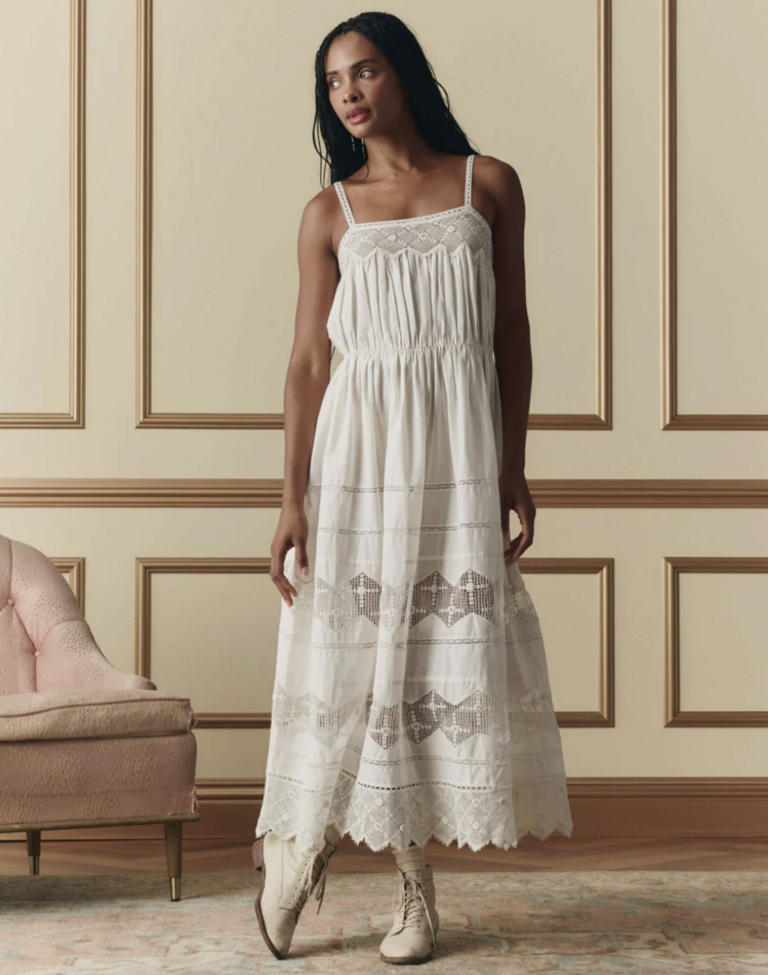 The Great The Rosette Crochet Dress