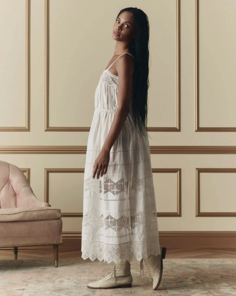 The Great The Rosette Crochet Dress