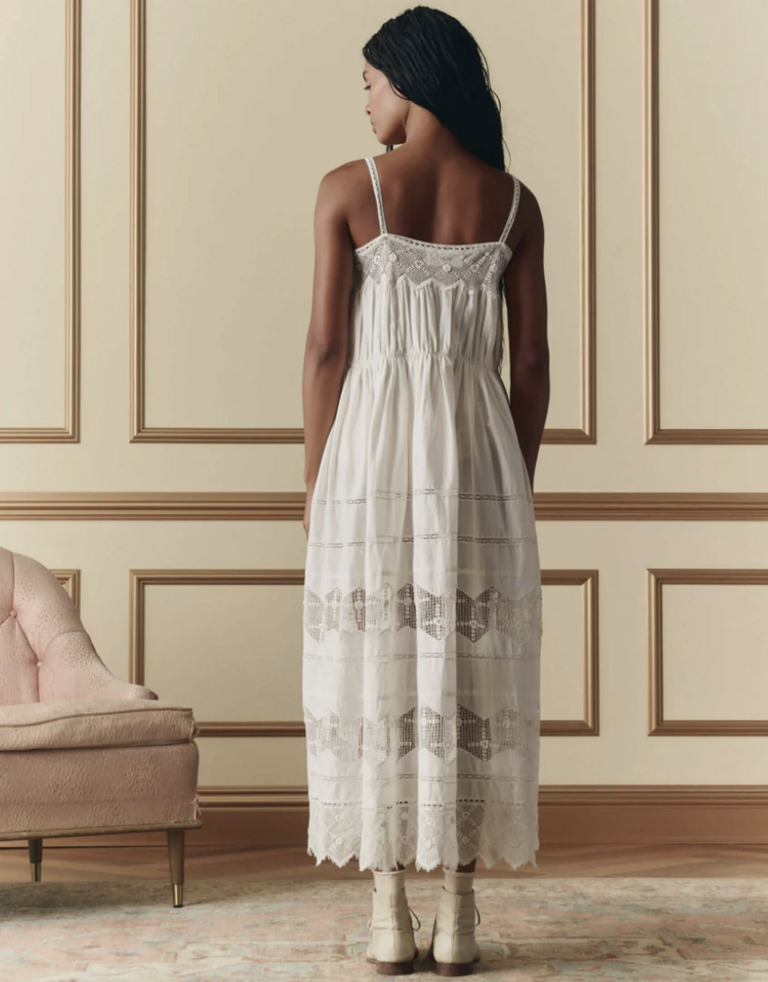 The Great The Rosette Crochet Dress