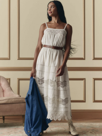 The Great The Rosette Crochet Dress