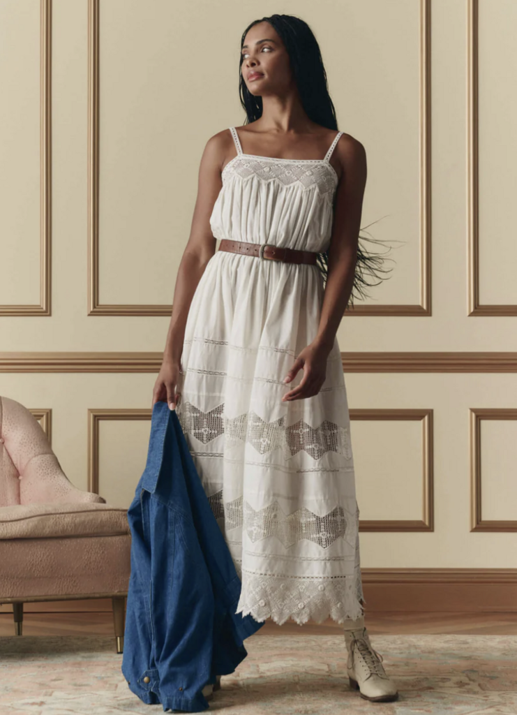 The Great The Rosette Crochet Dress