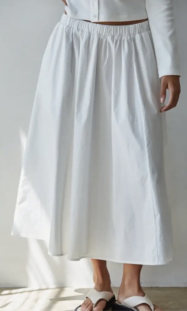 By Together Cotton Flare Midi Skirt