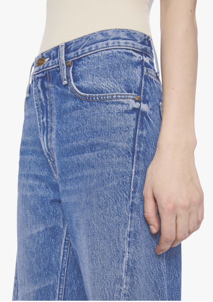 Mother Denim Lil Lemon Twist Skimp in Rolling in the Dough