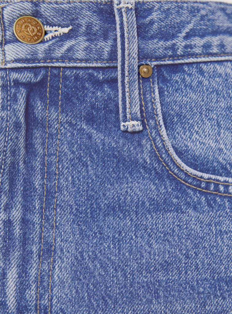 Mother Denim Lil Lemon Twist Skimp in Rolling in the Dough