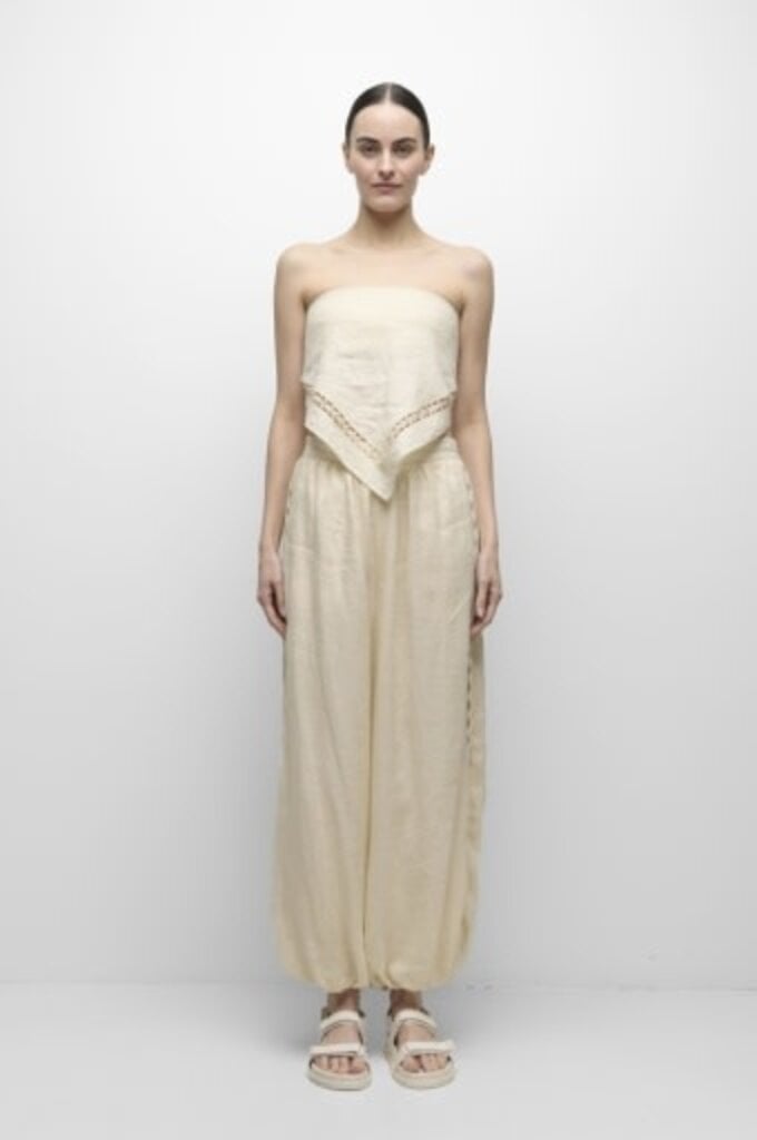 Simkhai Selah Linen Lace Balloon Pants