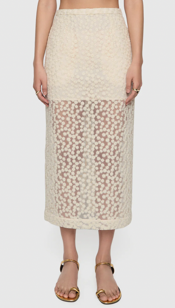 Rebecca Minkoff Jaci Midi Lace Skirt