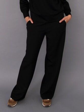RD Style VICTORIA  SOFT KNIT PULL ON STRAIGHT LEG PANTS-BLACK