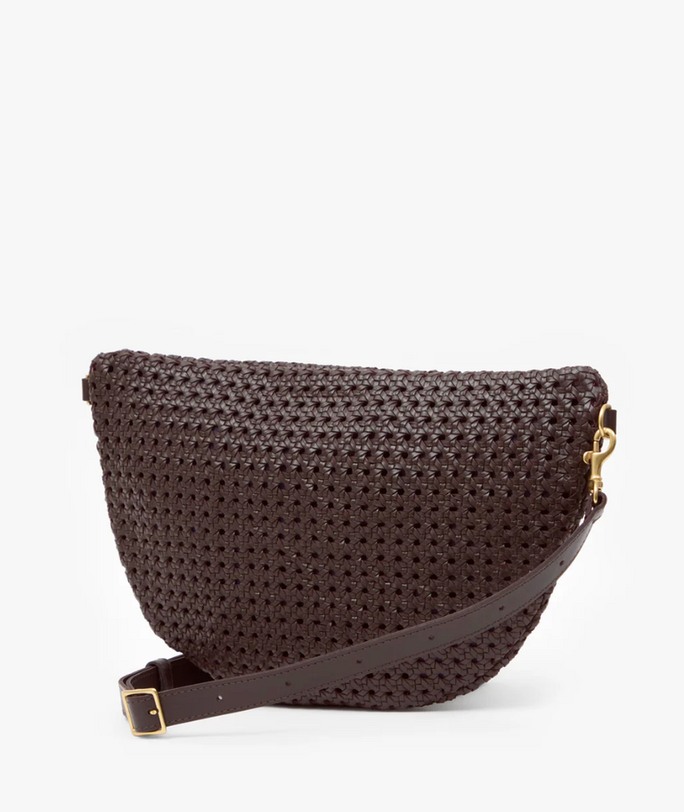 Clare V. Grande Fanny  Chocolate Rattan