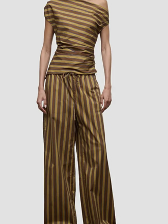 Staud Mateo Cigar Striped Pant