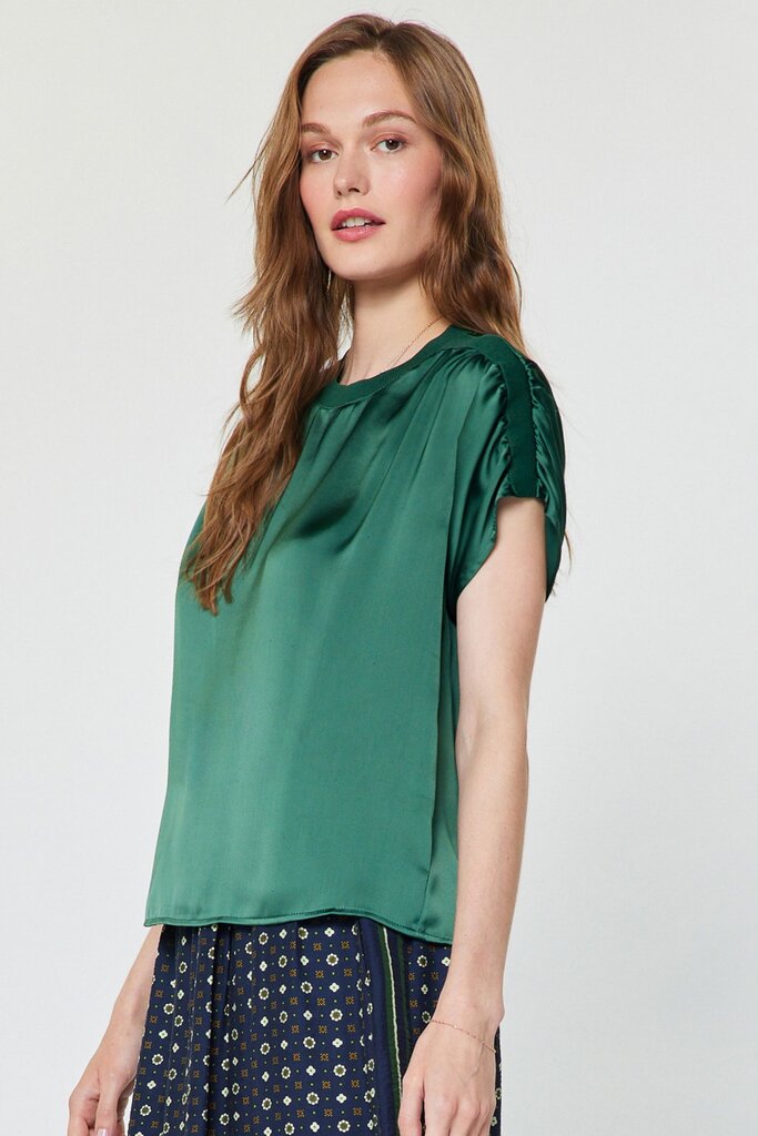 Current Air Shirred Sleeve Top