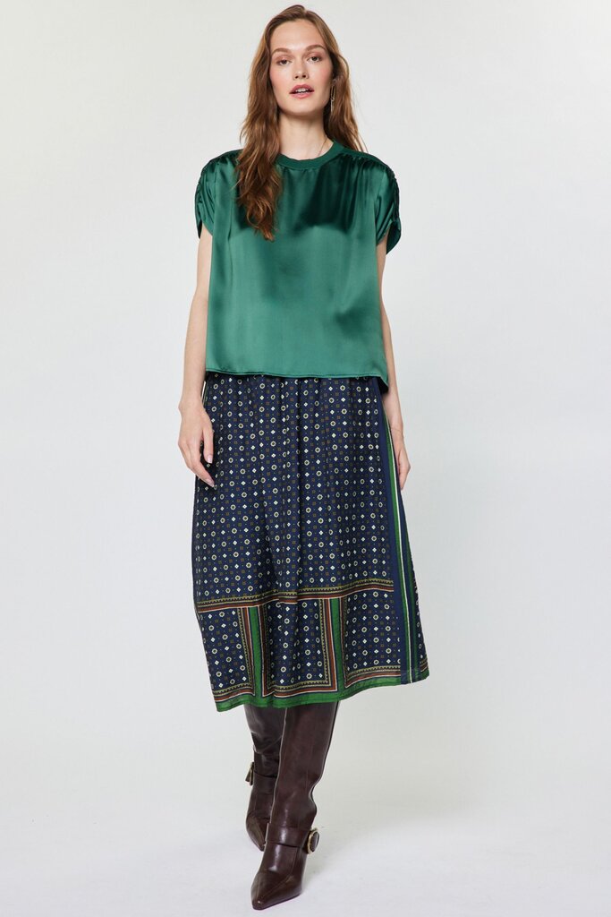 Current Air Shirred Sleeve Top