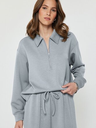 Current Air Collared Half Zip Top