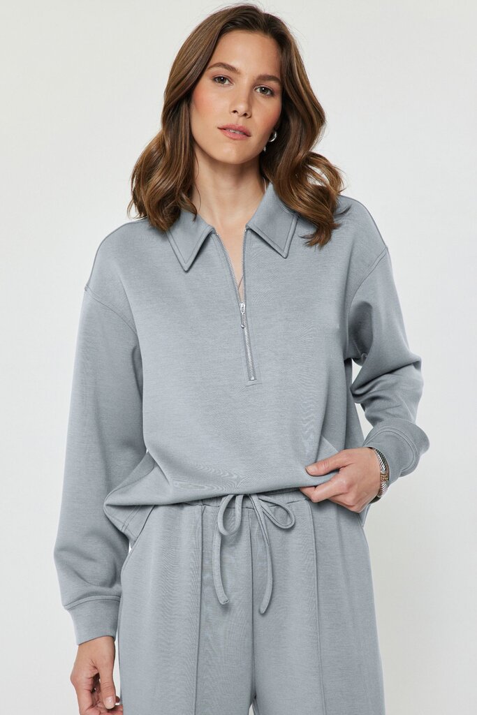 Current Air Collared Half Zip Top