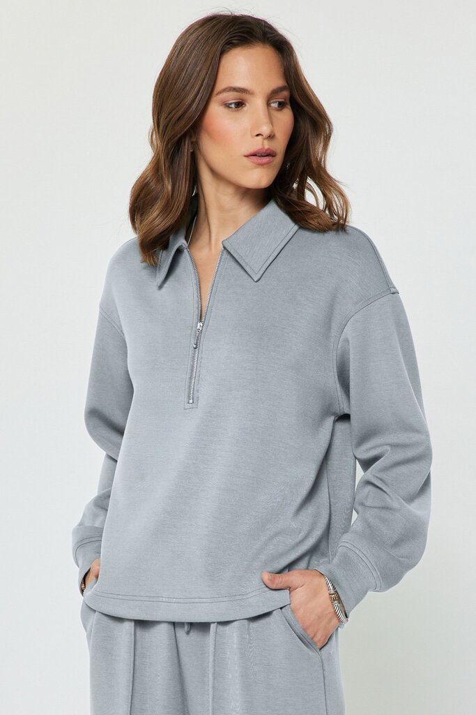 Current Air Collared Half Zip Top