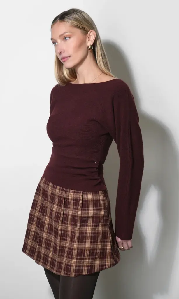 Greylin Miller Side Cinched Dolman Sweater