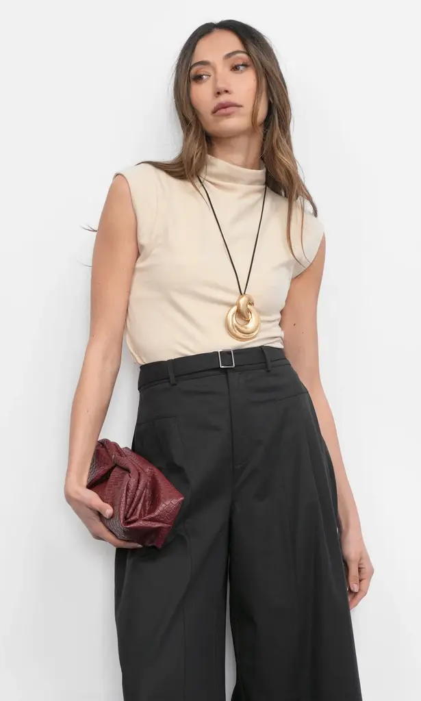 Greylin Paloma Funnel Neck Knit Top
