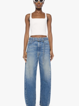 Mother Denim The Belted Spoonful Nerdy in Tootsie