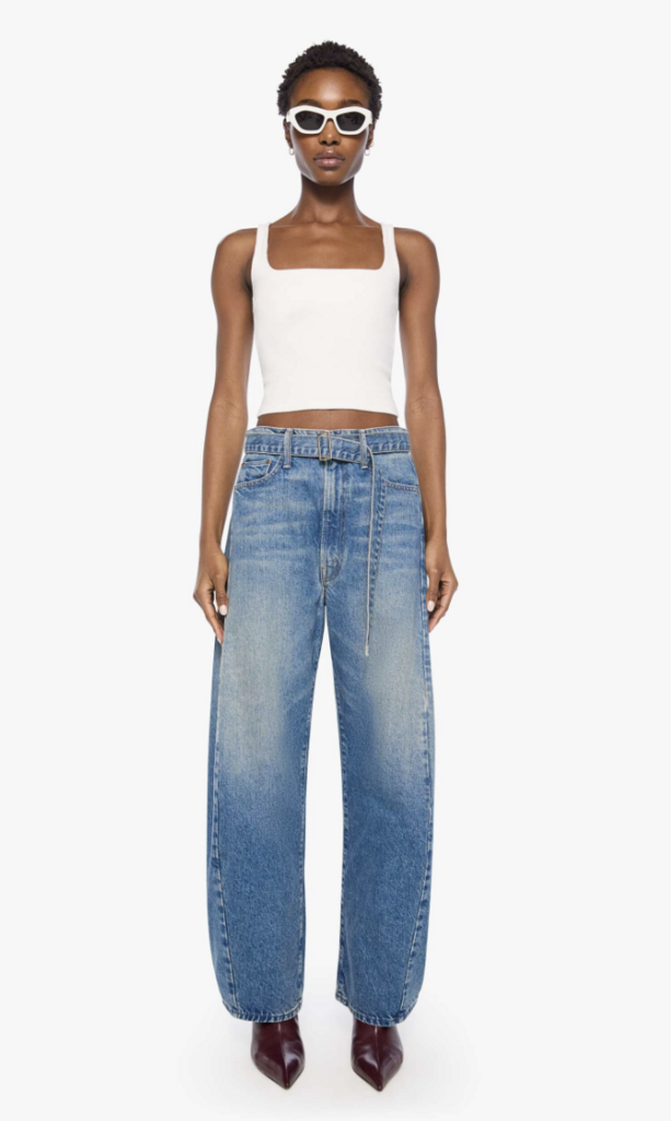Mother Denim The Belted Spoonful Nerdy in Tootsie