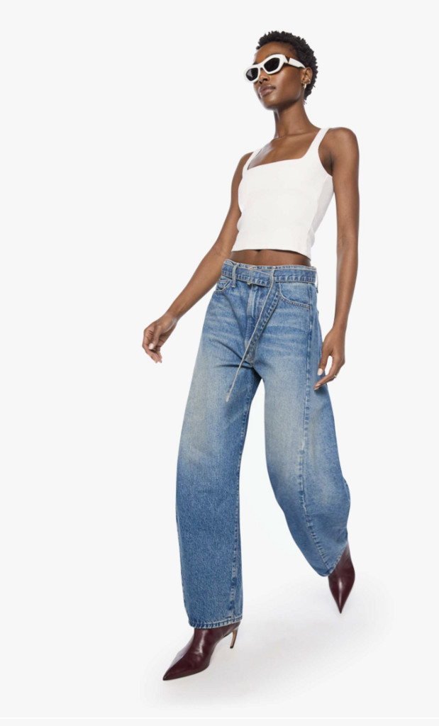 Mother Denim The Belted Spoonful Nerdy in Tootsie