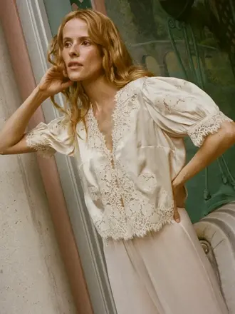 Dôen Idella Silk Satin Top