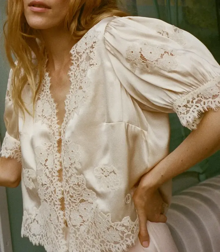 Dôen Idella Silk Satin Top