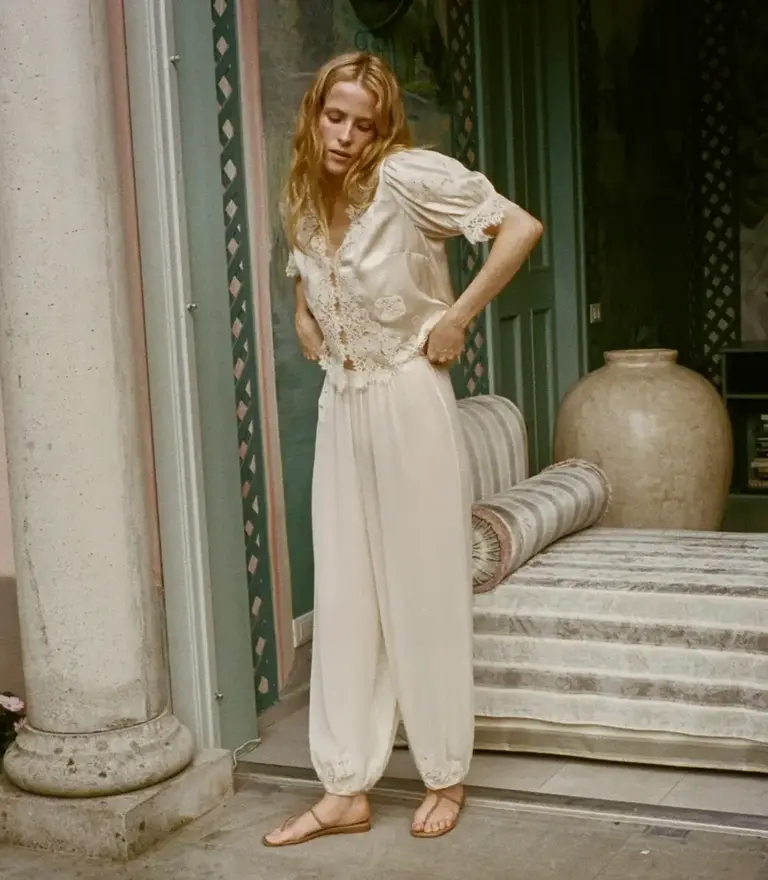 Dôen Idella Silk Satin Top