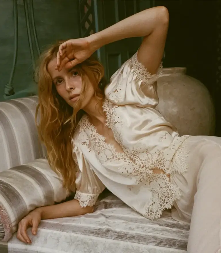Dôen Idella Silk Satin Top