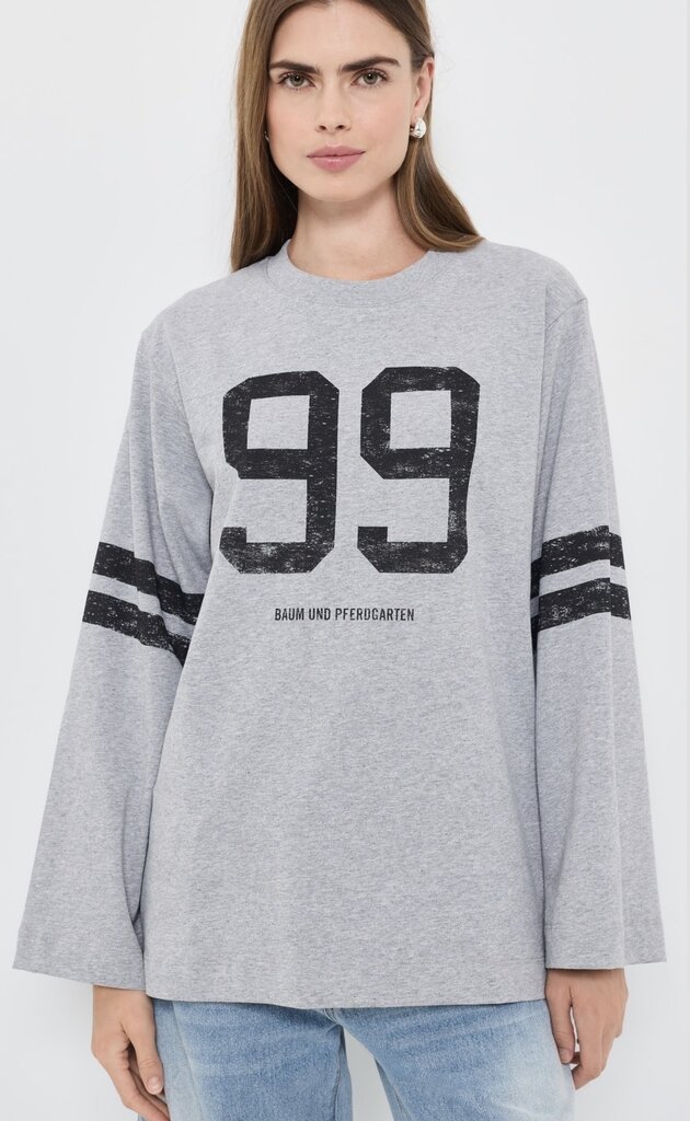 Baum Und Pferdgarten Jeevana Top in Grey Melange