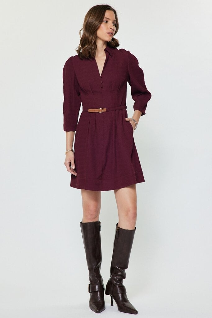 Current Air Pintuck Mini Dress w/ Belt