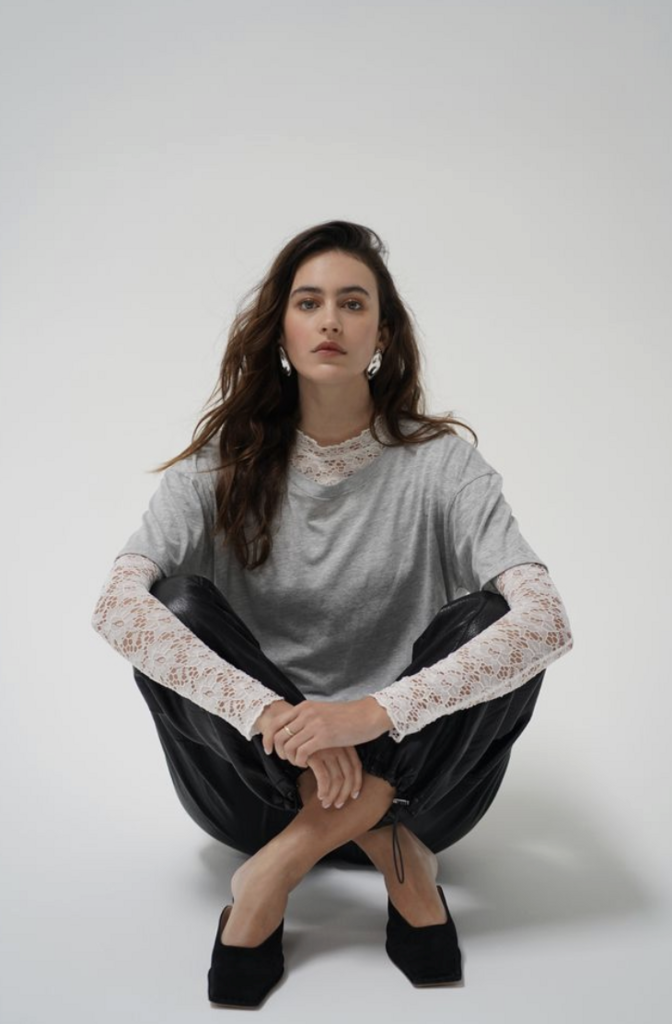 LNA Mirage Lace 2 piece L/S Top