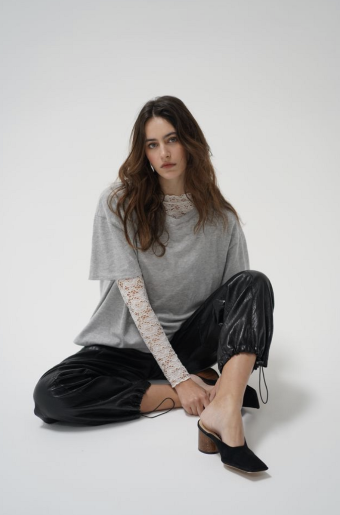 LNA Mirage Lace 2 piece L/S Top
