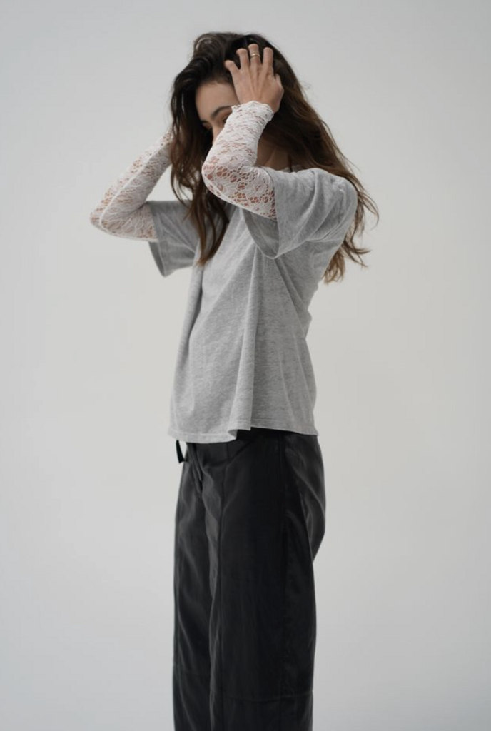 LNA Mirage Lace 2 piece L/S Top