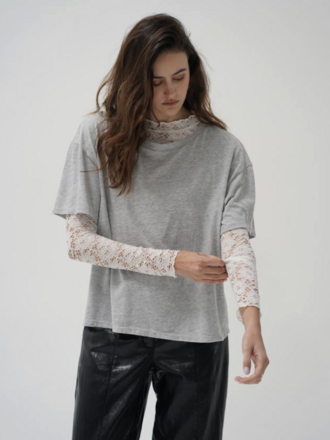 LNA Mirage Lace 2 piece L/S Top