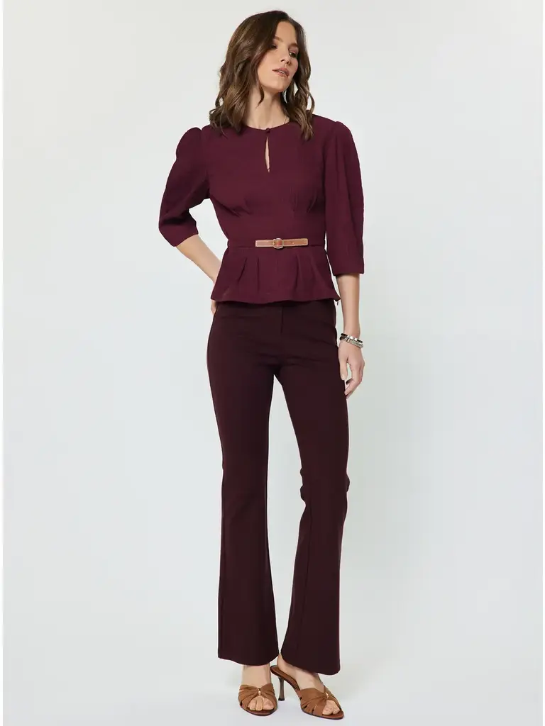 Current Air 3/4 Sleeve Pintuck Top