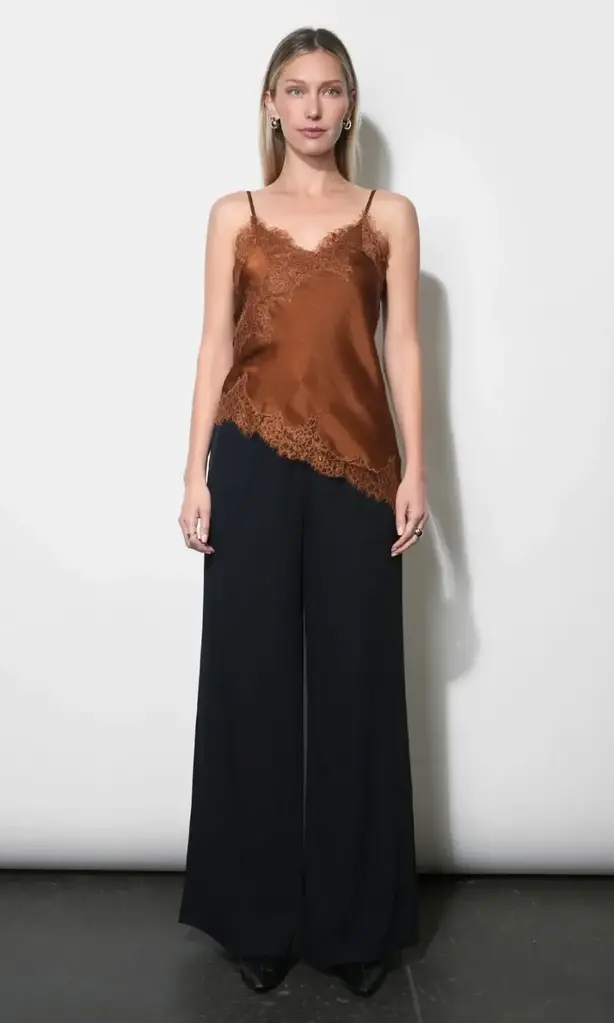 Greylin Valorie Asymmetric Lace Cami