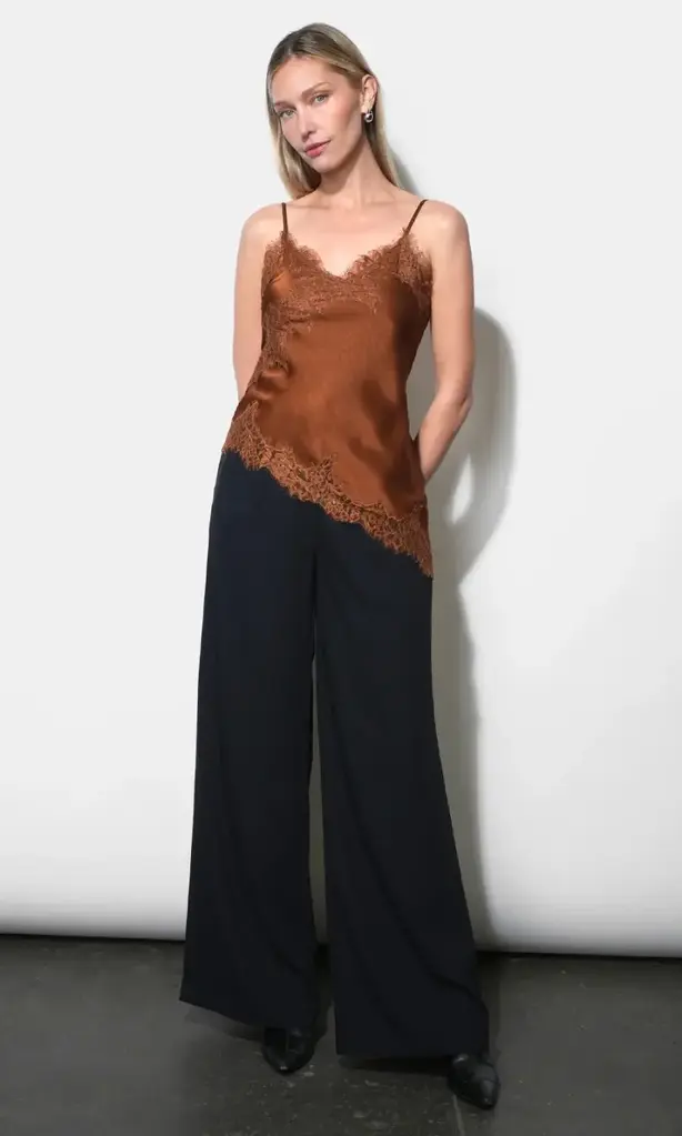 Greylin Valorie Asymmetric Lace Cami