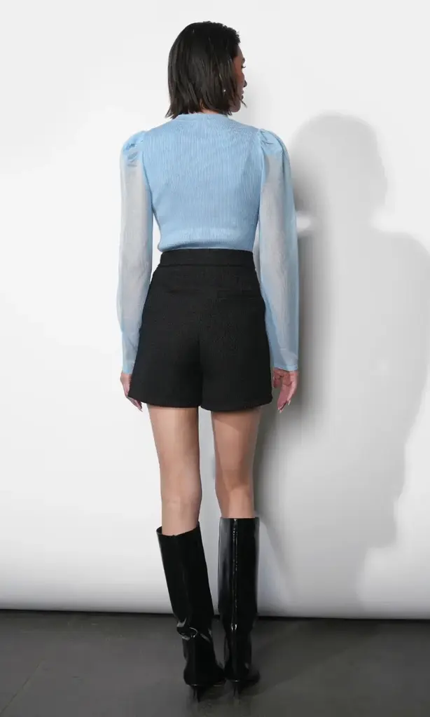 Greylin Honey Sheer Sleeve Sweater Top