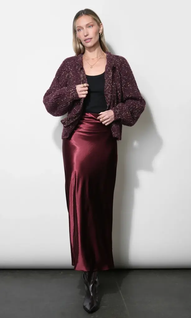Greylin Paige Midi Slip Skirt