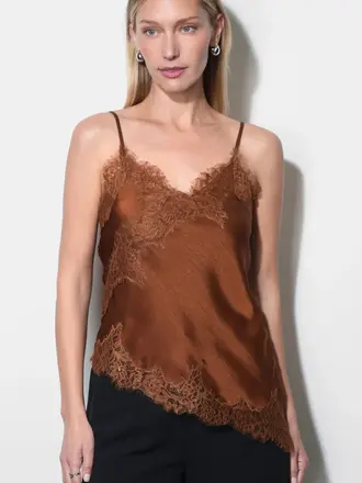 Greylin Valorie Asymmetric Lace Cami