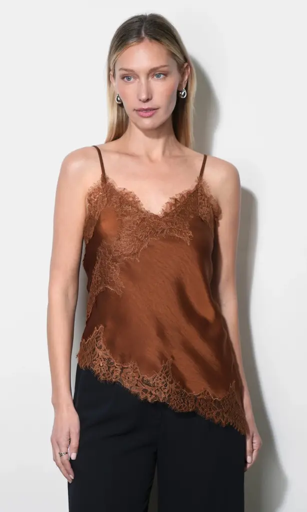 Greylin Valorie Asymmetric Lace Cami