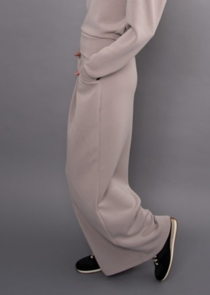 RD STYLE | HEDGE CARESSA SOFT KNIT PULL ON WIDE LEG PANT W/ PLEATS-BIRCH