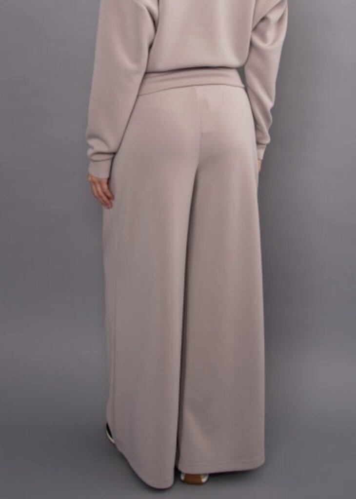 RD STYLE | HEDGE CARESSA SOFT KNIT PULL ON WIDE LEG PANT W/ PLEATS-BIRCH