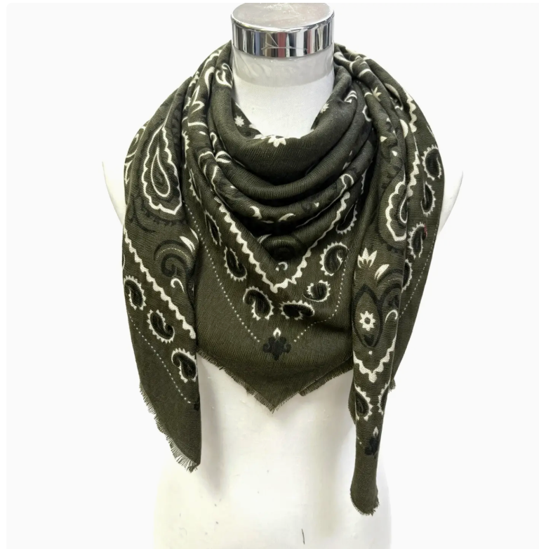 Lineta Kiki Large Woolen Square Bandana