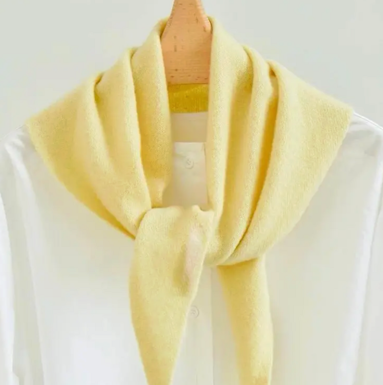 Lineta Penny Plain Solid Knit Triangle Scarf