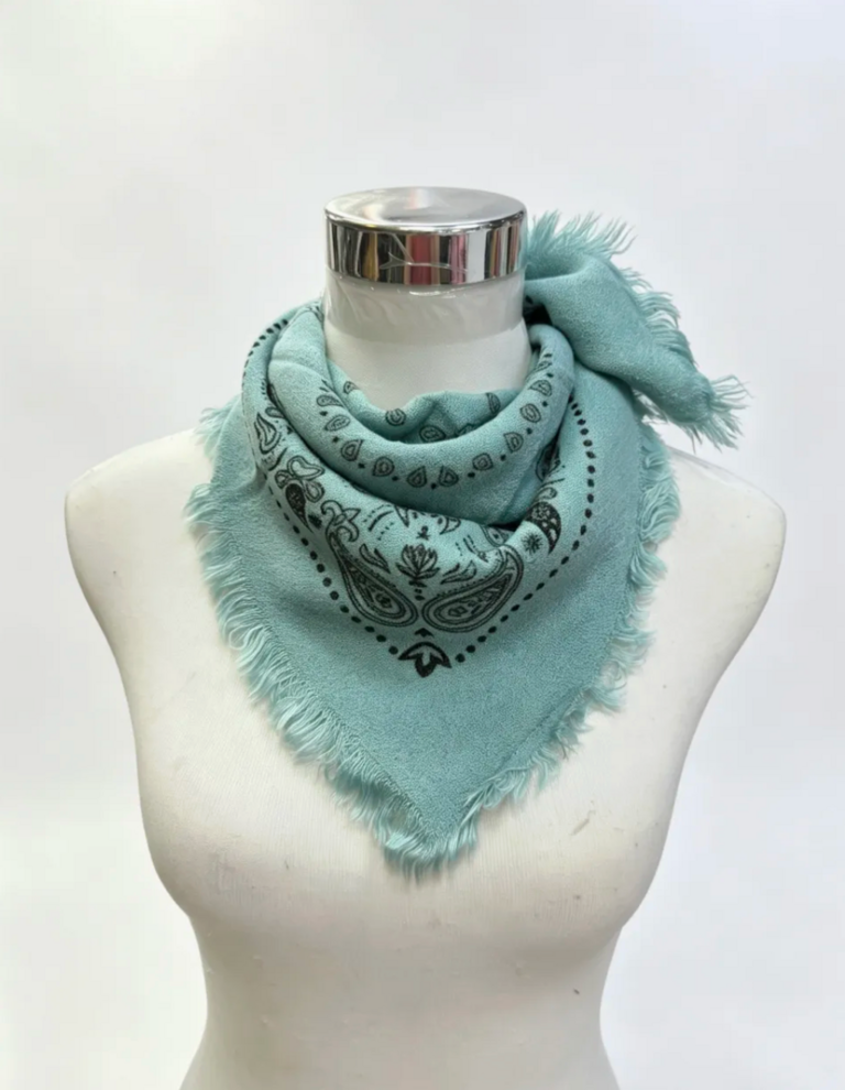 Lineta Ooh Lal La Square Scarf w/ Bandana Print