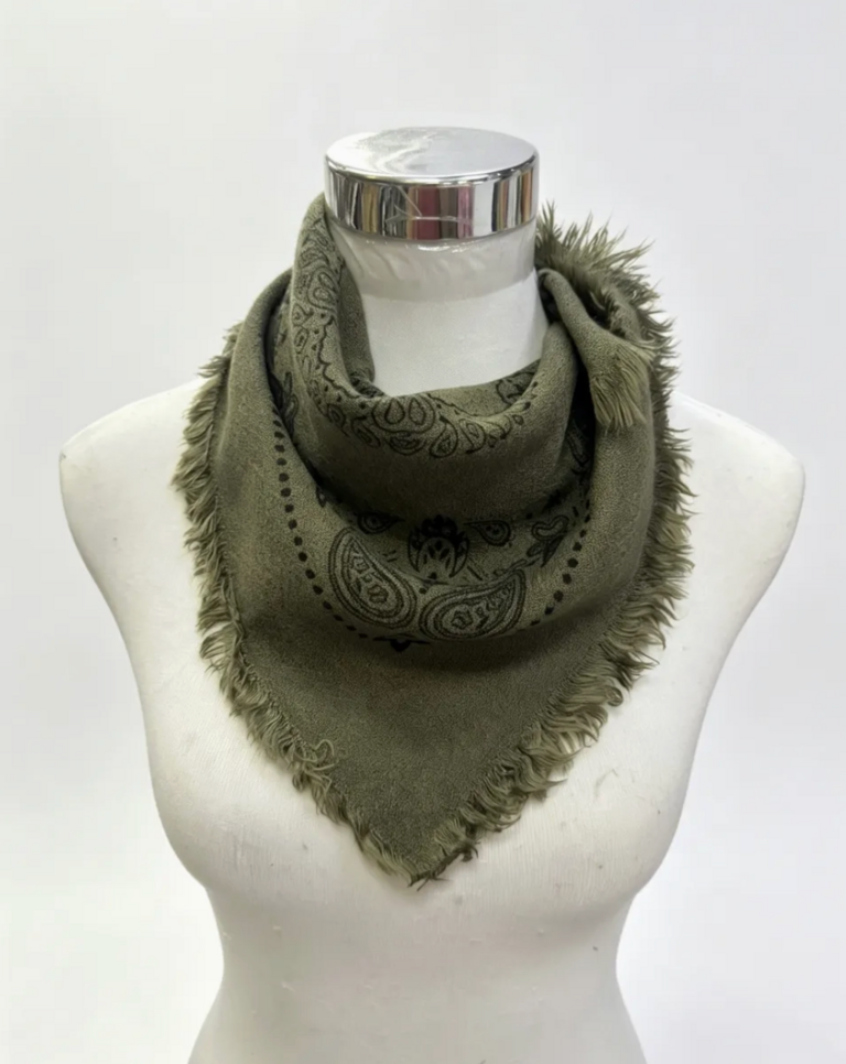 Lineta Ooh Lal La Square Scarf w/ Bandana Print